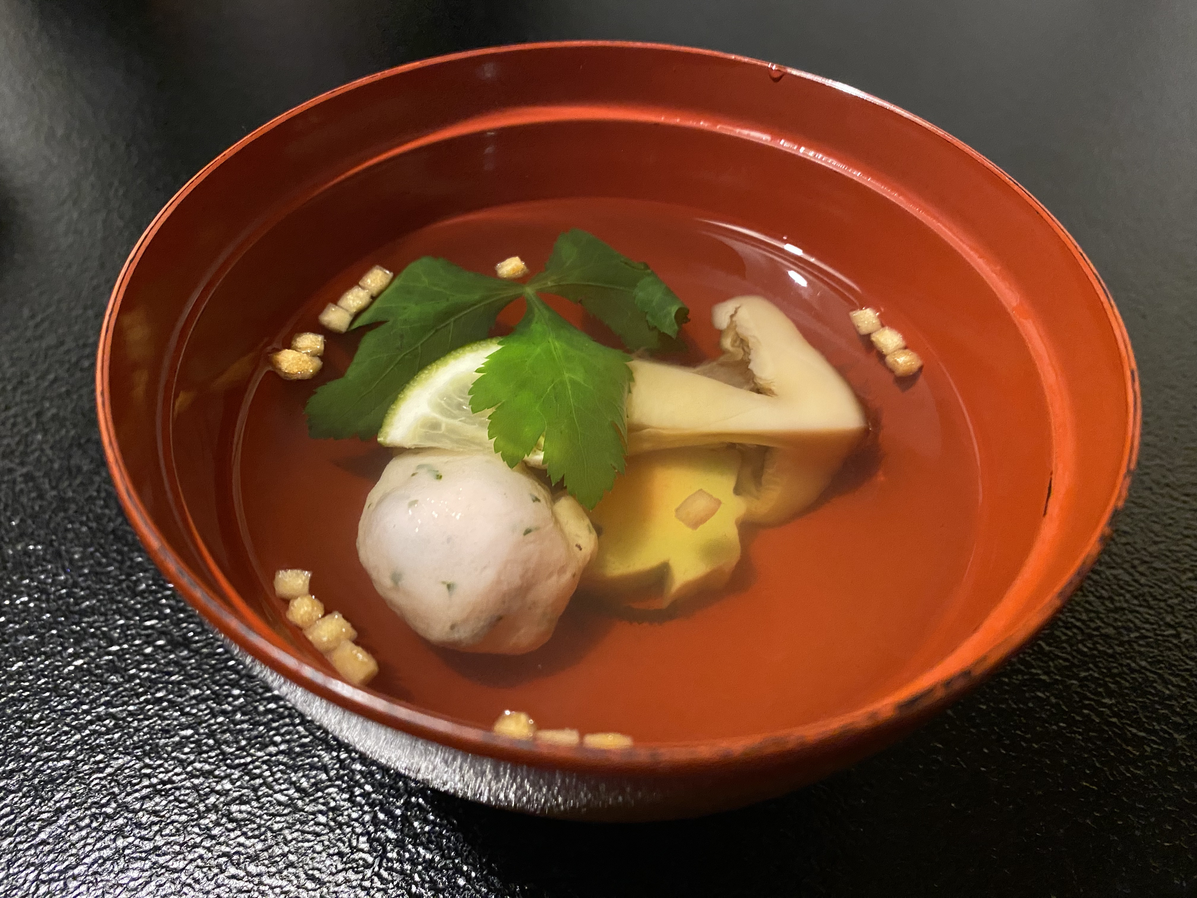 夕食一例（御吸物）