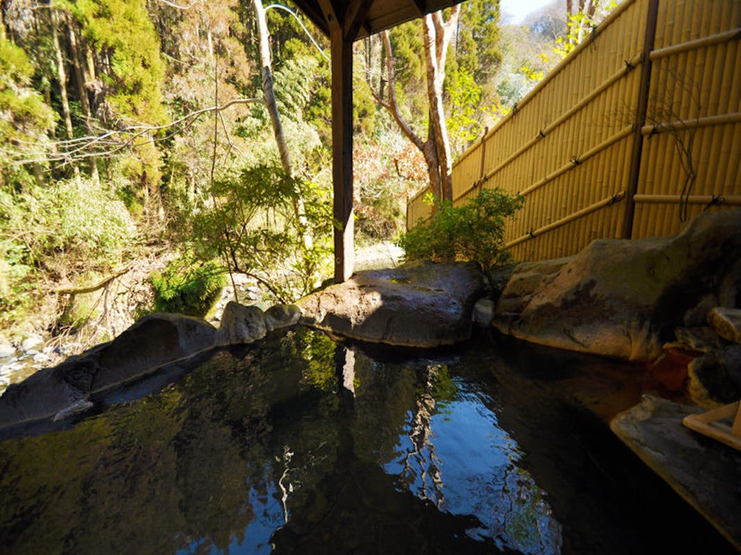 【離れ_特別室】和室・リビング・寝室・露天岩風呂（渓流沿い）