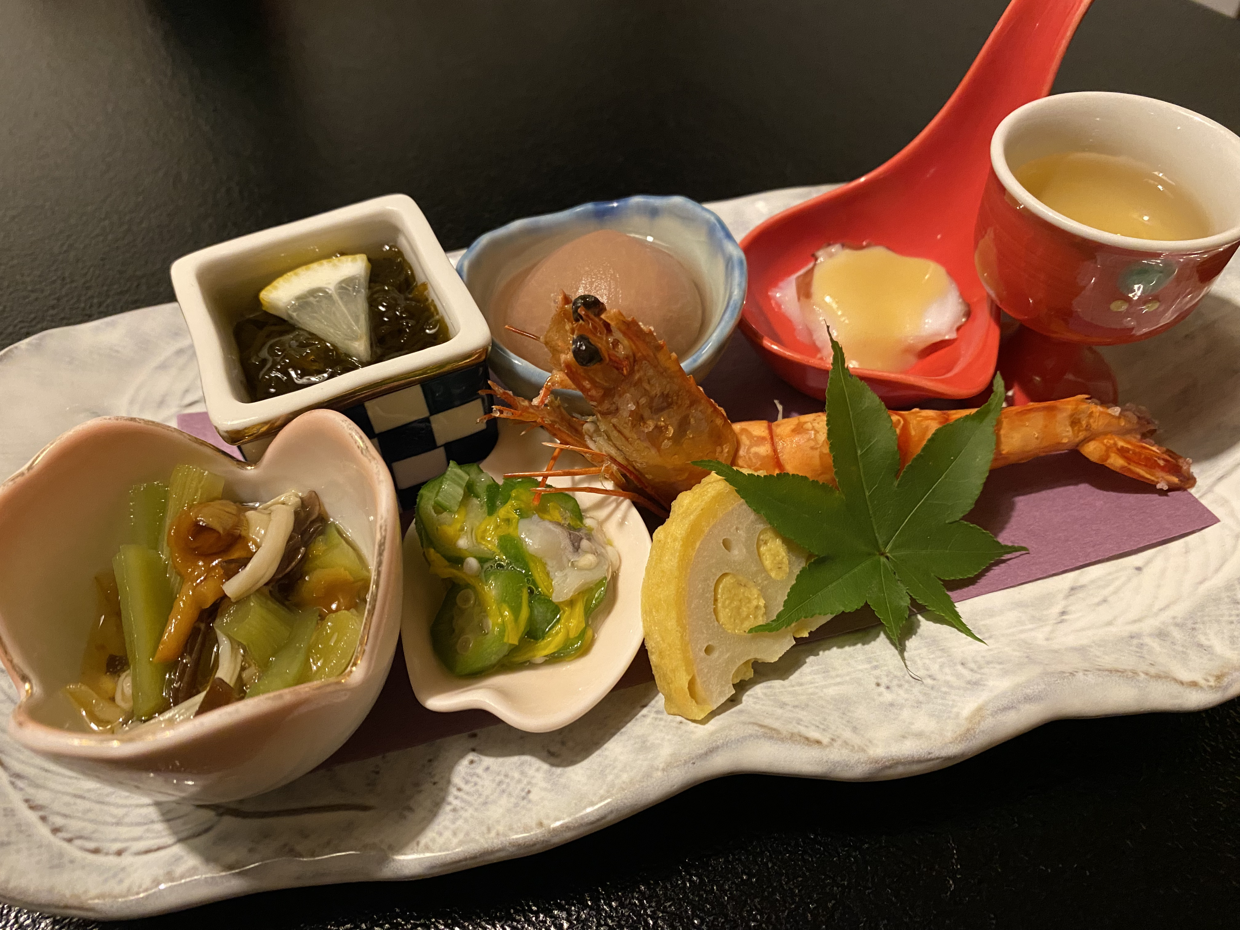 夕食一例（前菜）