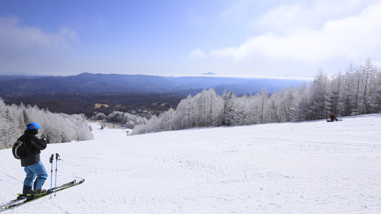 【初滑り×2大ゲレンデ】シャトレーゼ小海＆野辺山1日券＋温泉＆本格フレンチディナープラン