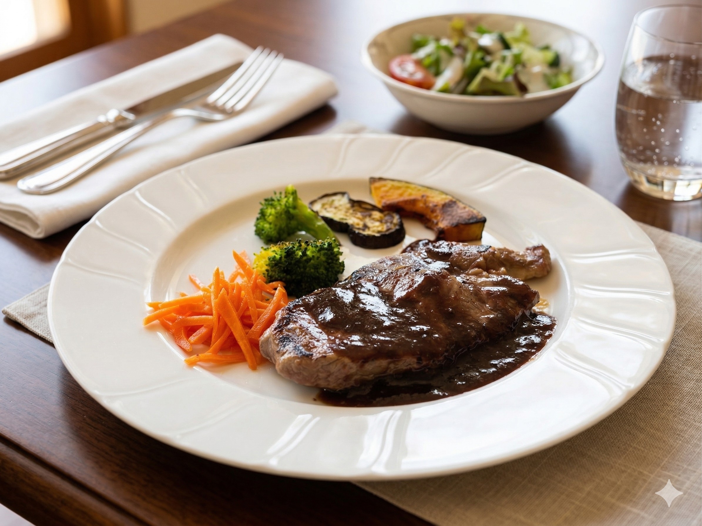 牛肉のワインソース