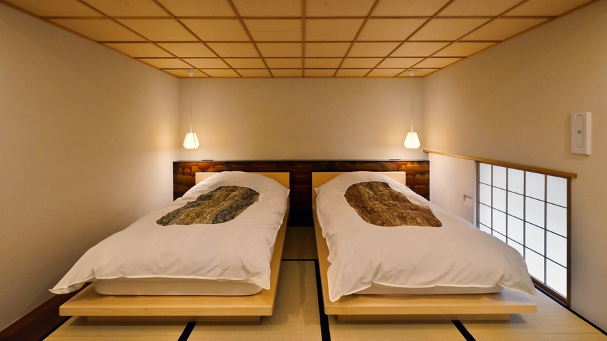 【特別室（ベッド）】源泉半露天付 本間12.5畳＋8畳