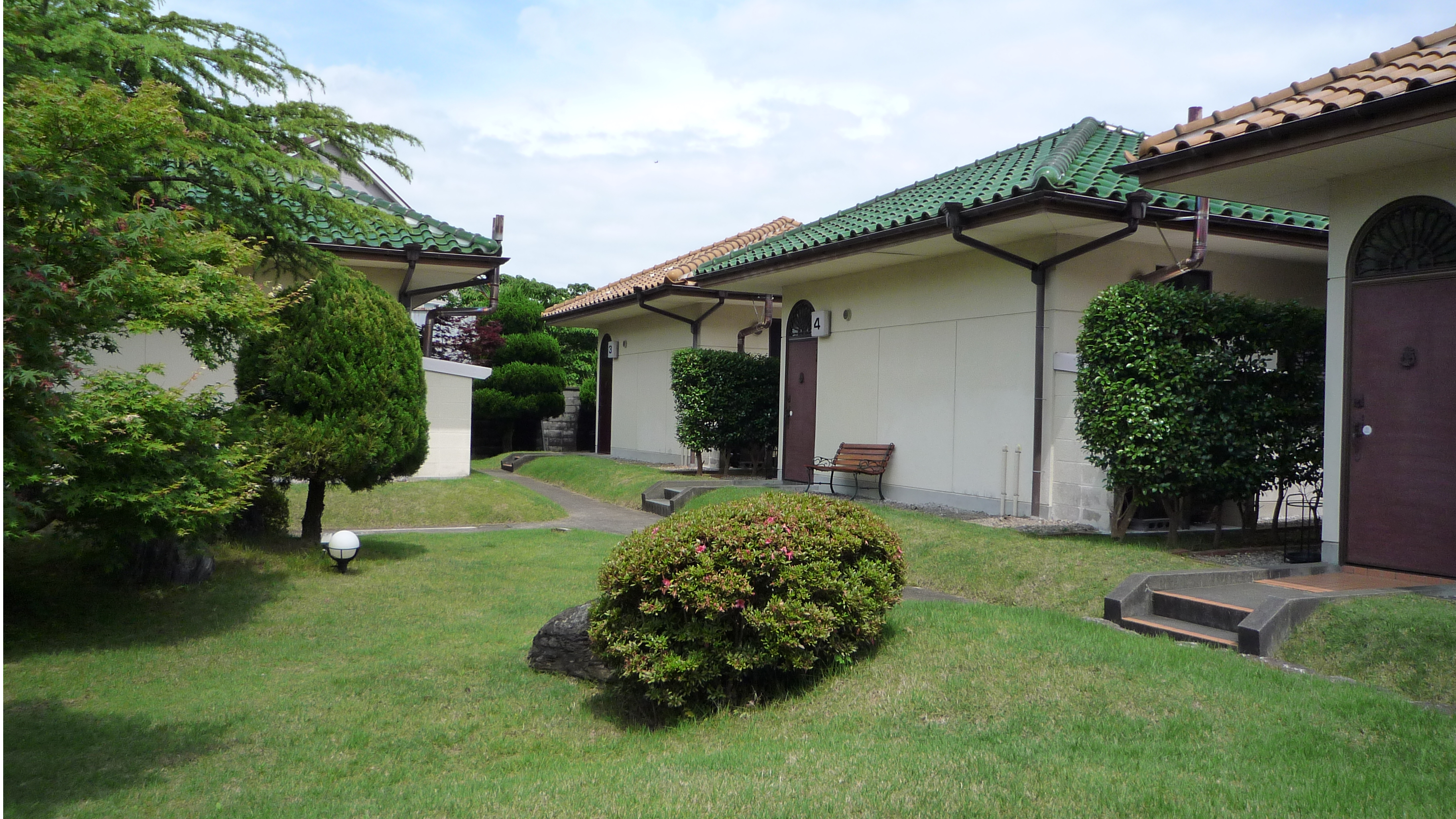 中庭【宿泊するお部屋の外観】