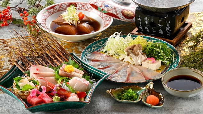 【寒ぶり懐石】北陸の冬の美食〜旬のきときと寒ぶりを≪お造り・ブリしゃぶ・ブリ大根≫で楽しむ