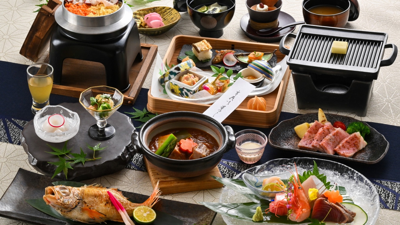 【2食付きプラン-プレミアム会席-】のどぐろや能登牛を堪能するワンランク上の地産地消会席
