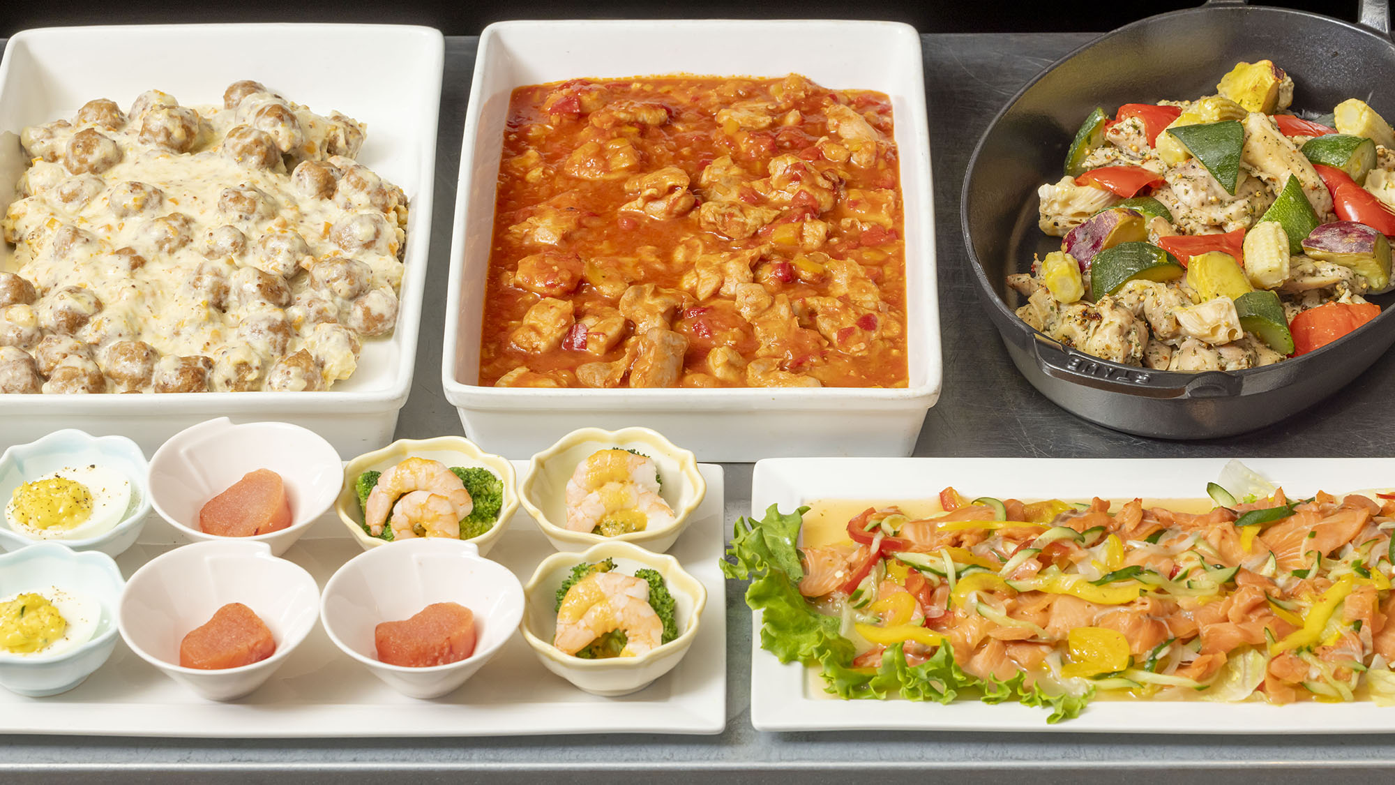 【朝食】ビュッフェ：ホットミール＆惣菜小鉢