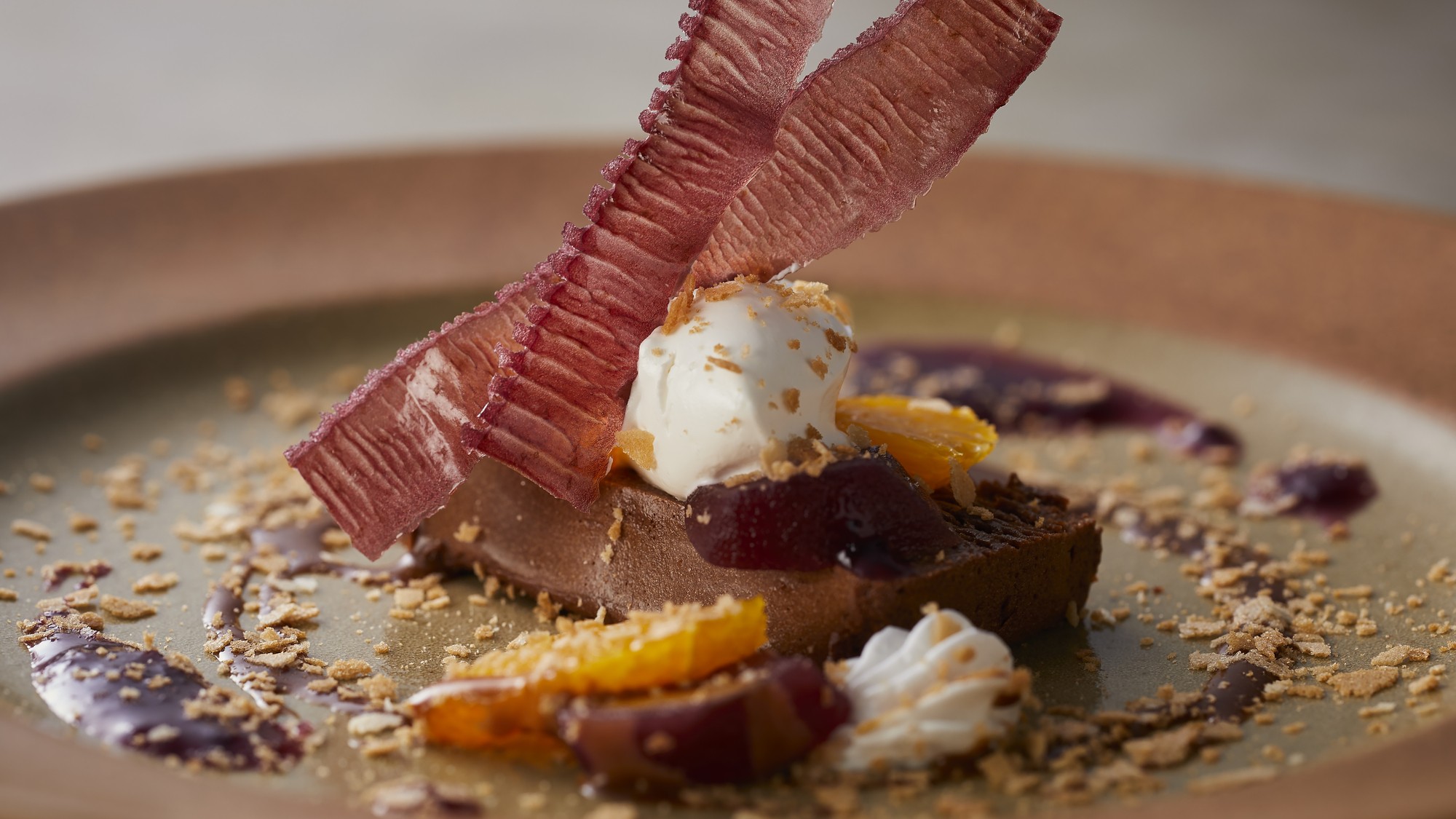 マルキーズショコラと信州林檎のコンポート 2025冬メニュー 一例