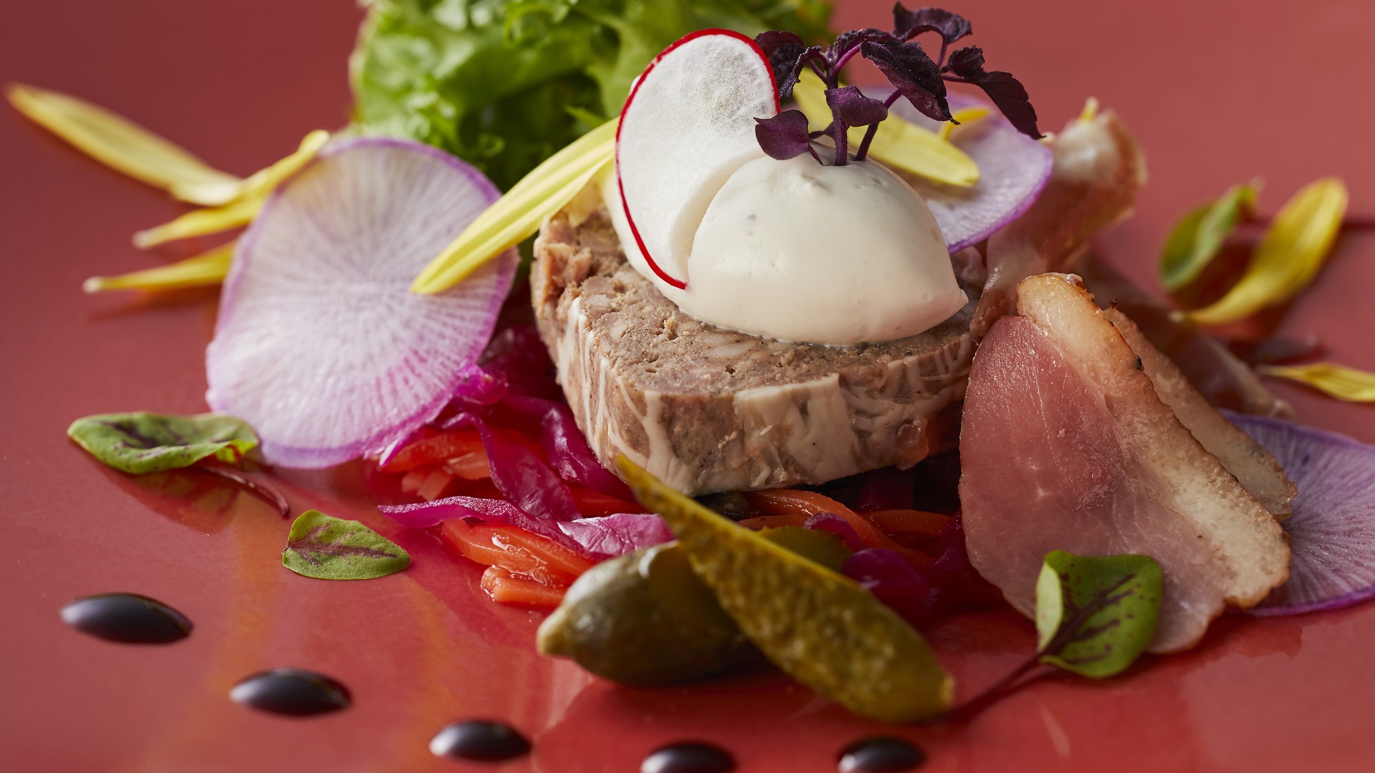 トリュフ風味の国産豚のテリーヌ 2025冬メニュー 一例