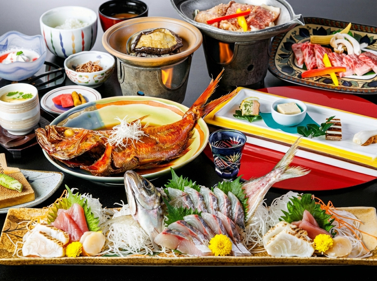 【1泊2食◆伊豆の味覚を少しづつ】広々と貸切風呂をふたり占め。ふたりで分け合う「美味少量会席」