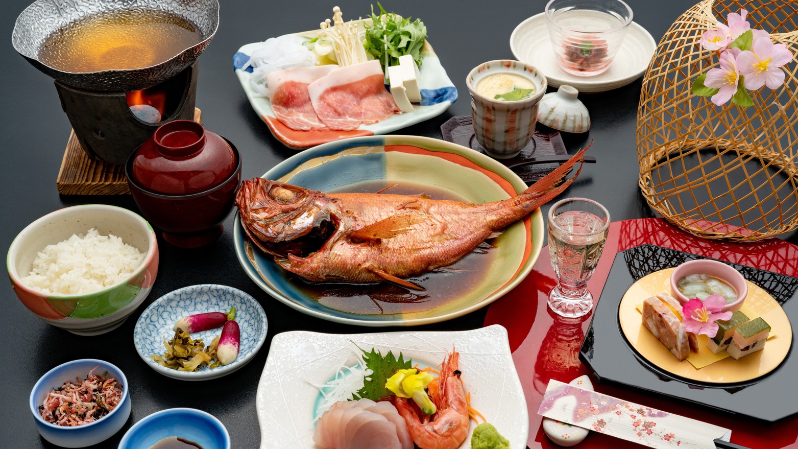 【1泊2食◆鮮魚お造り会席】豪華お造り8点盛りと東伊豆名物金目鯛の「幸盛会席」