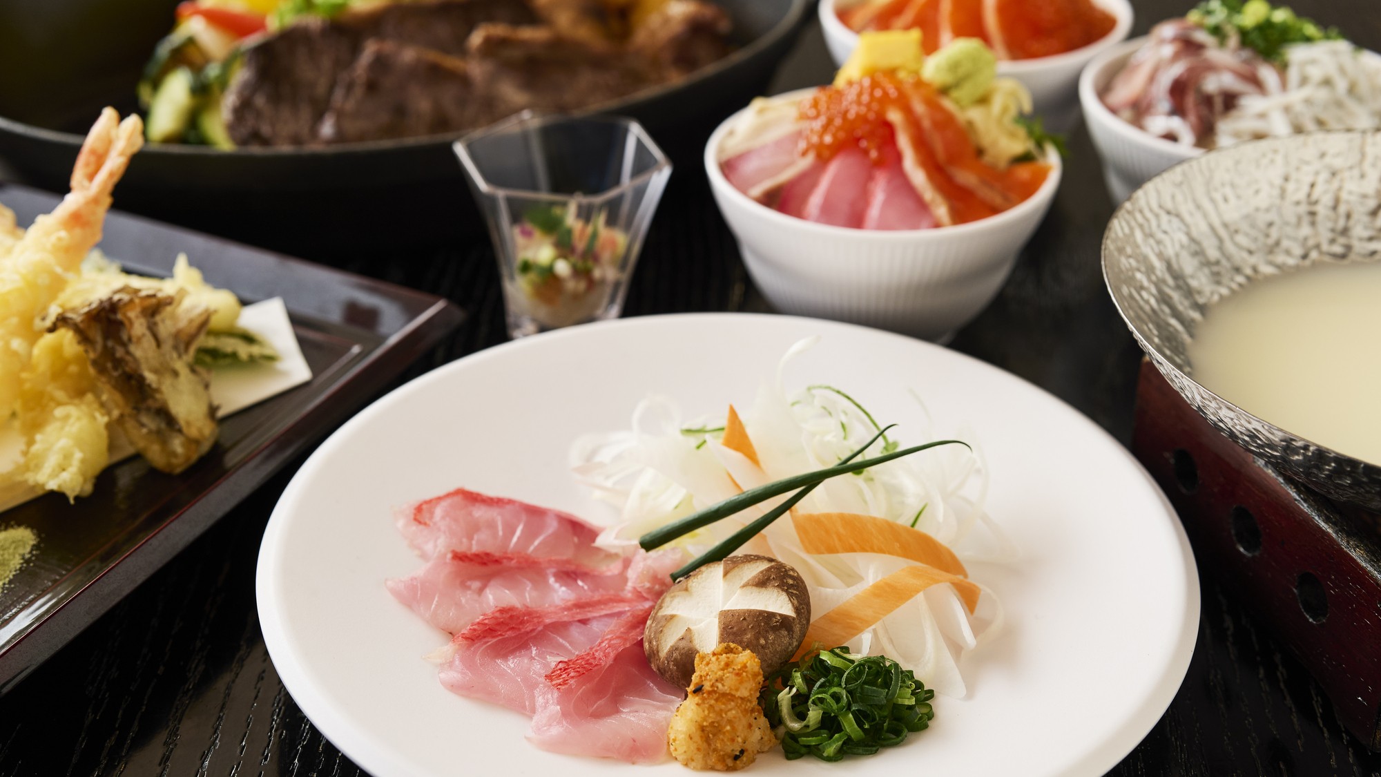 一品料理（春：金目鯛のしゃぶしゃぶ）