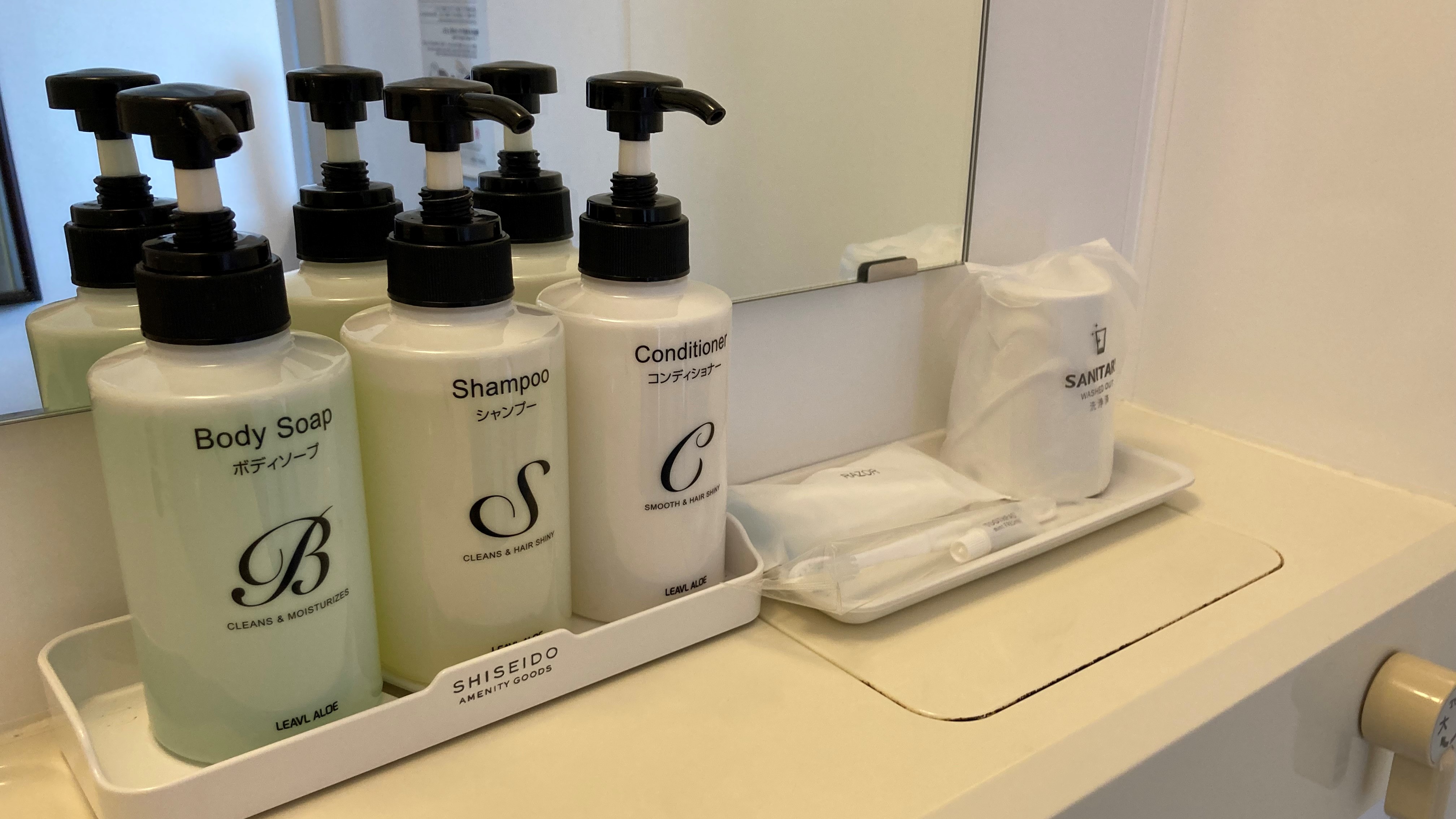 バスルームのアメニティーセット