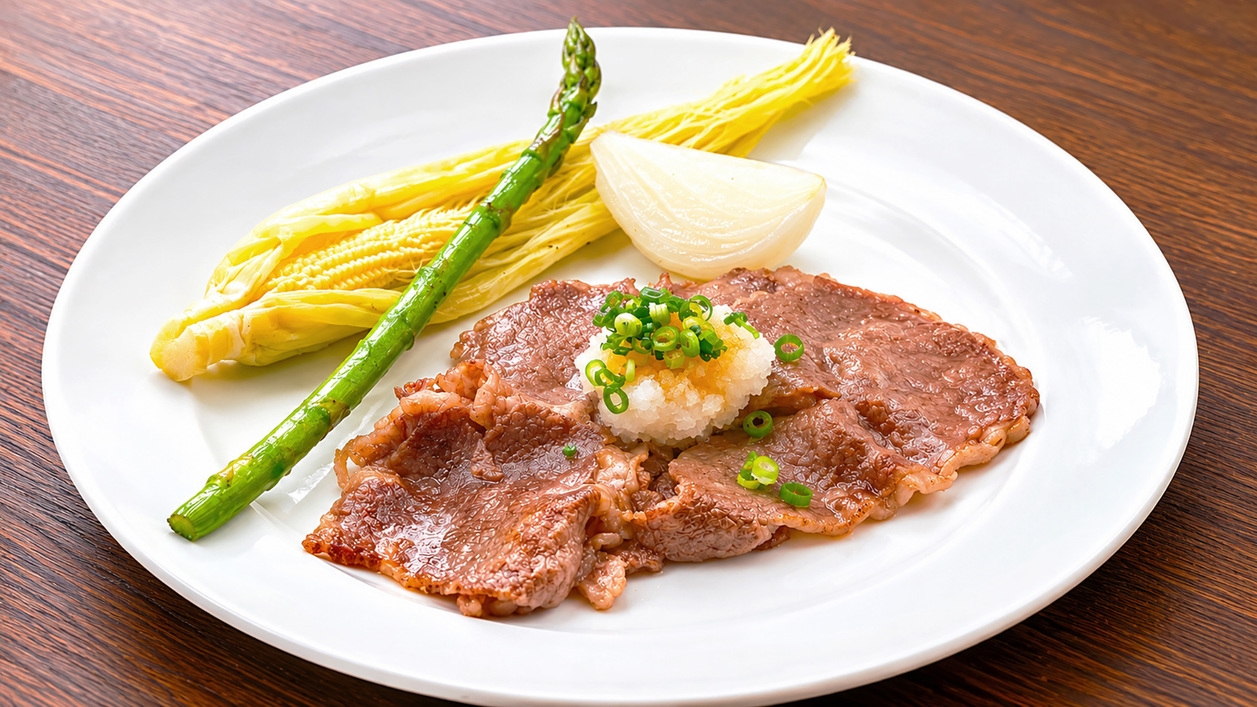 【真夏のサイドメニュービュッフェ】清涼な風と味わう「黒毛和牛の焼きしゃぶ」メイン料理ディナー