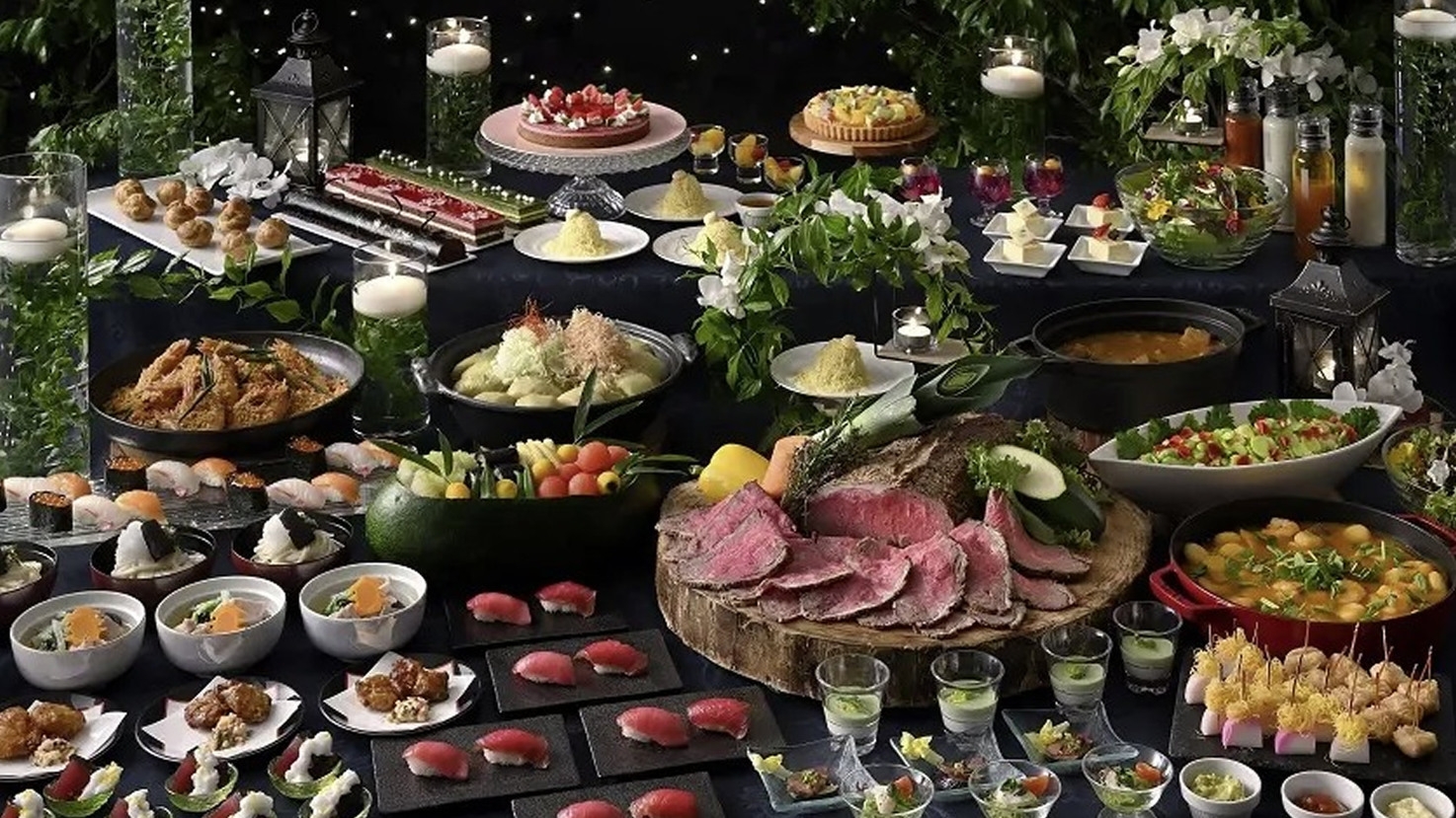 ≪夕・朝食付き≫「ほたるの夕べ ディナービュッフェ」ステイ