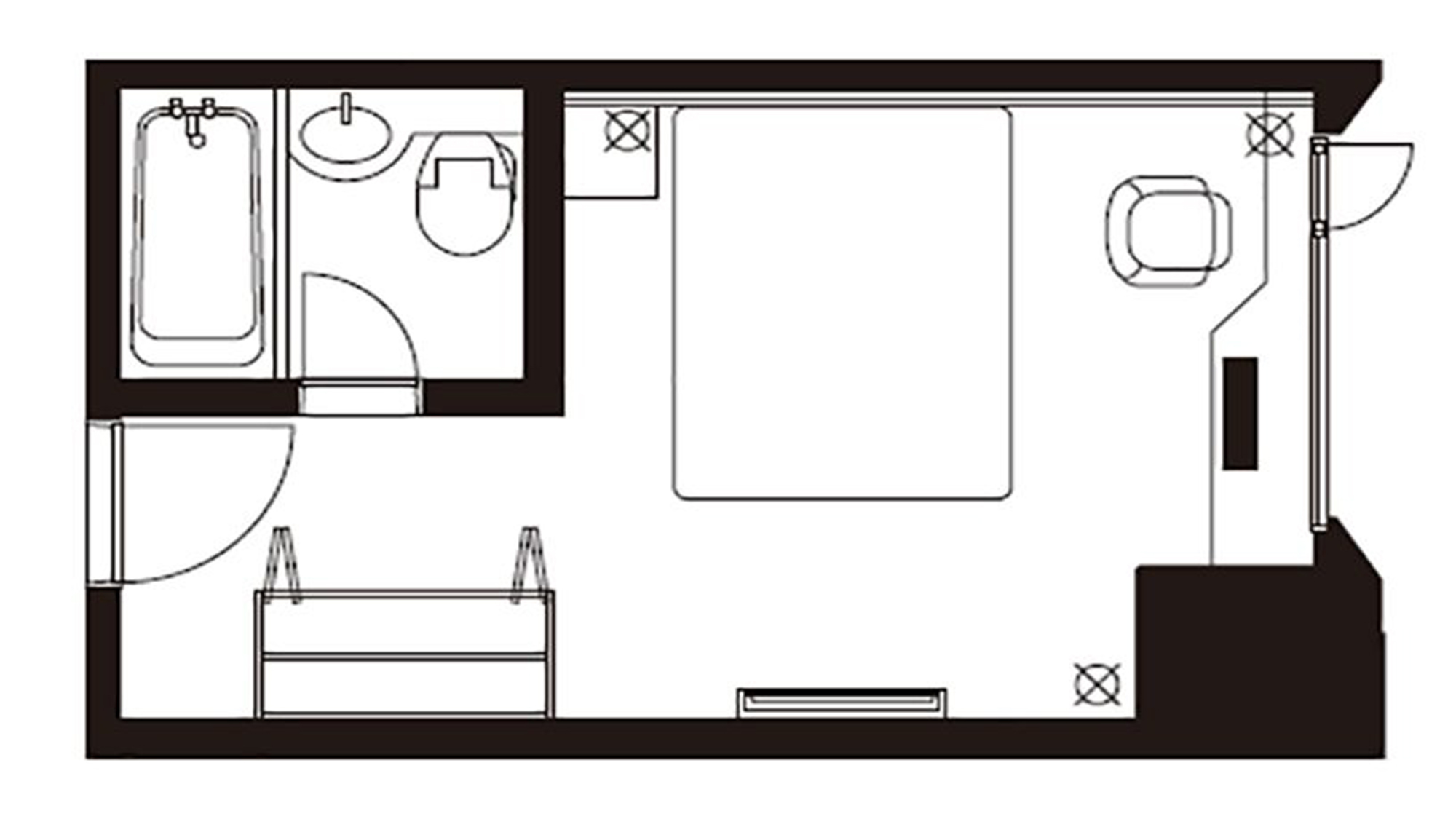 【東京タワー側】アッパーフロア スーペリアダブル(21平米)