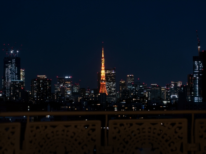 テラスから望める東京の夜景は格別です（お部屋タイプ、お部屋の方角によっては眺望が異なります）
