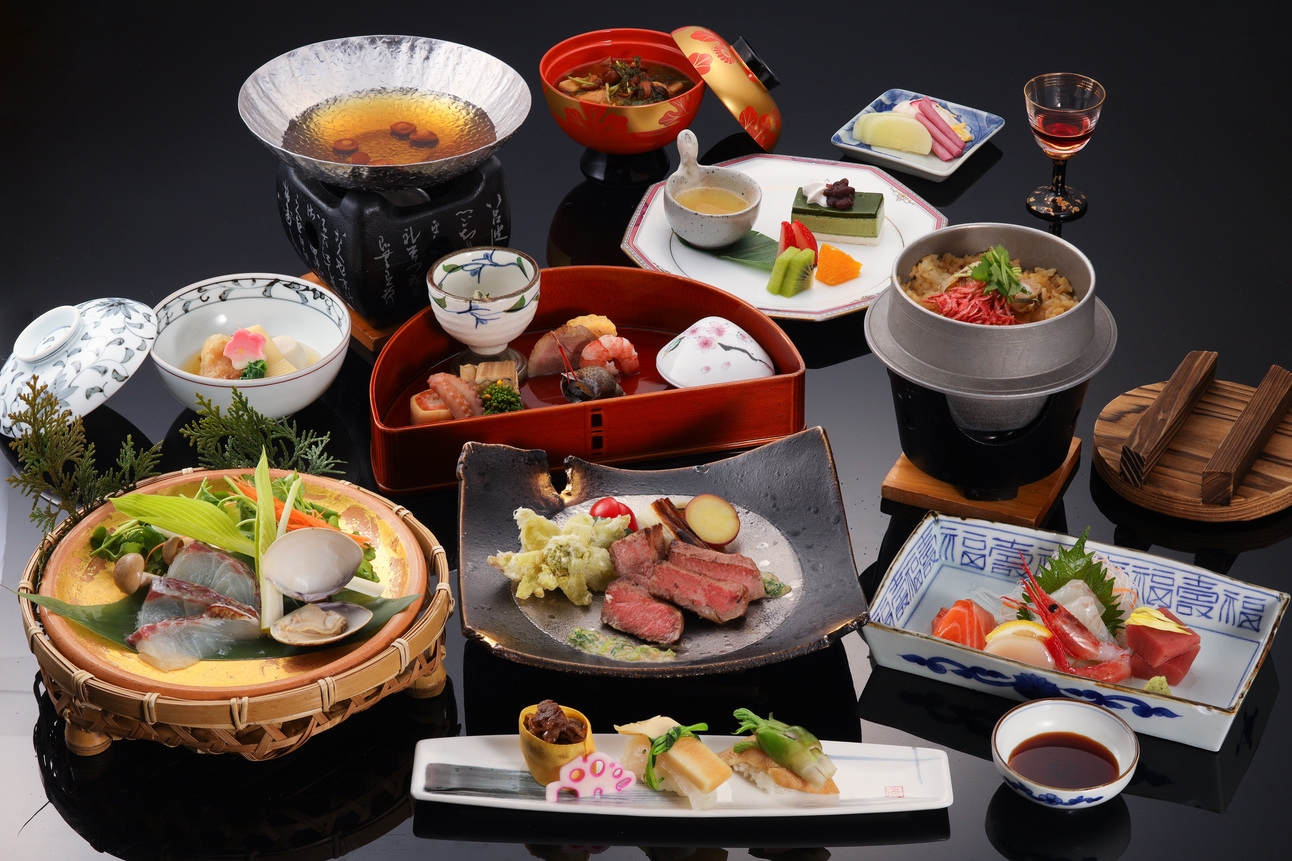 【プレミアム和会席】「極味会席」筍、たらの芽、ふきのとうなど春の山菜×飛騨牛ステーキを楽しむ〜♪