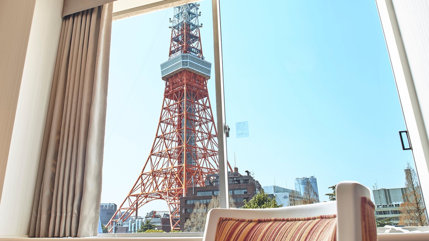 東京タワー側客室から見る東京タワー（イメージ）