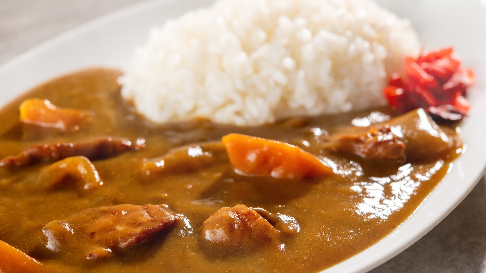 朝食　飛騨牛カレー