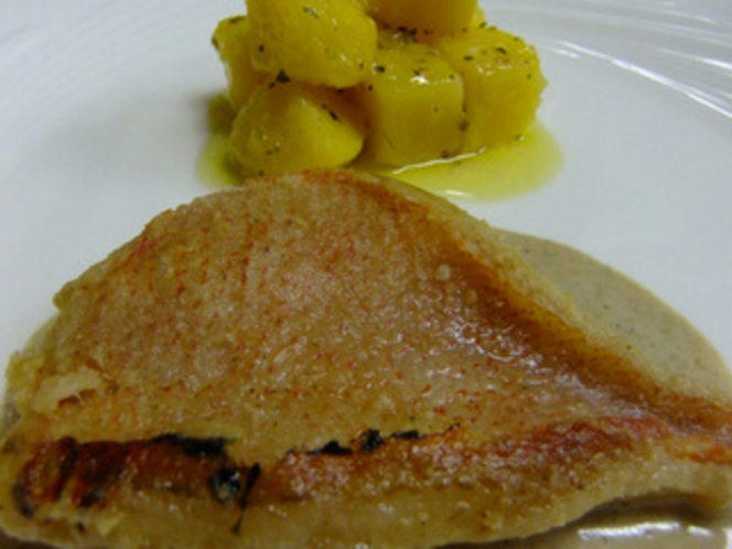 フルコースディナー(魚料理)｜金目鯛のソテー　レモンソース