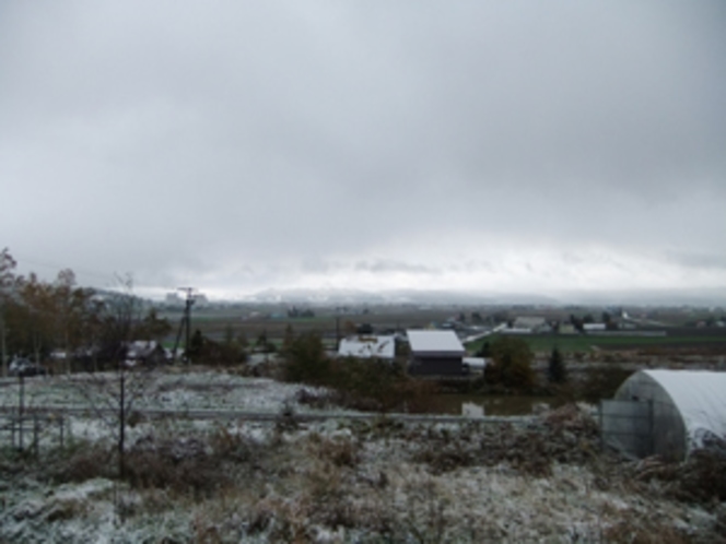 2010年の中富良野の初雪
