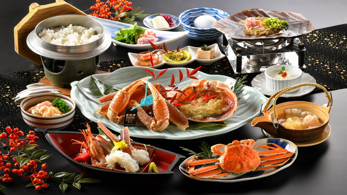 【12月限定★8％OFF】特大タグ付活蟹＆香箱蟹の贅沢競演！食事処zeze確約　二人で味わう至福