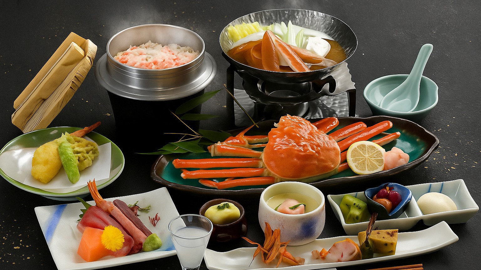  【蟹好き必見】冬の味覚！12月限定＆2，200円引き★贅沢6品の蟹三昧会席プラン