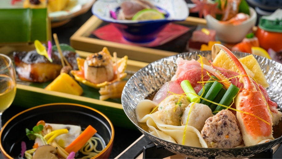 【千樹館スタンダードプラン】石段街まで徒歩0分〜黄金白銀の2湯と郷土の味覚を堪能