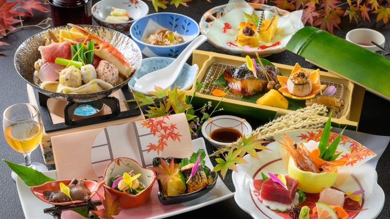 【福一の美味少量プラン】お造り盛り他〜質重視ことほぎ膳〇黄金白銀2湯を堪能〇食事処お任せ