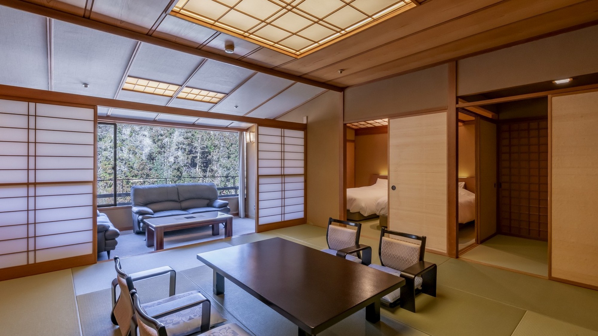 【訳あり〇客室風呂修理中のため特典付】貸切風呂ご利用付〇万葉館和洋室〜創作和会席を個室食で