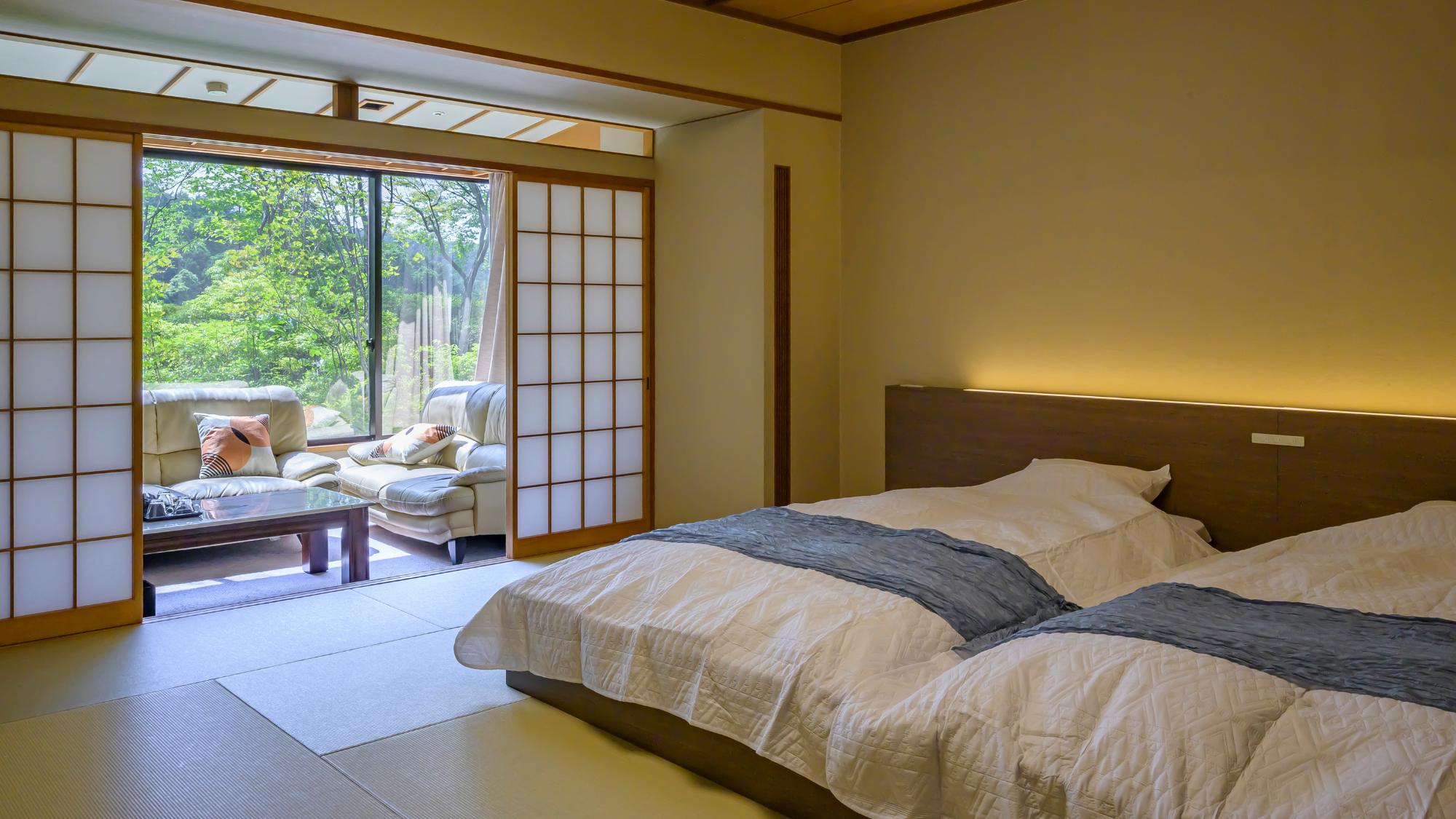 ゆったり15畳のお部屋で広々お過ごしいただけます。
