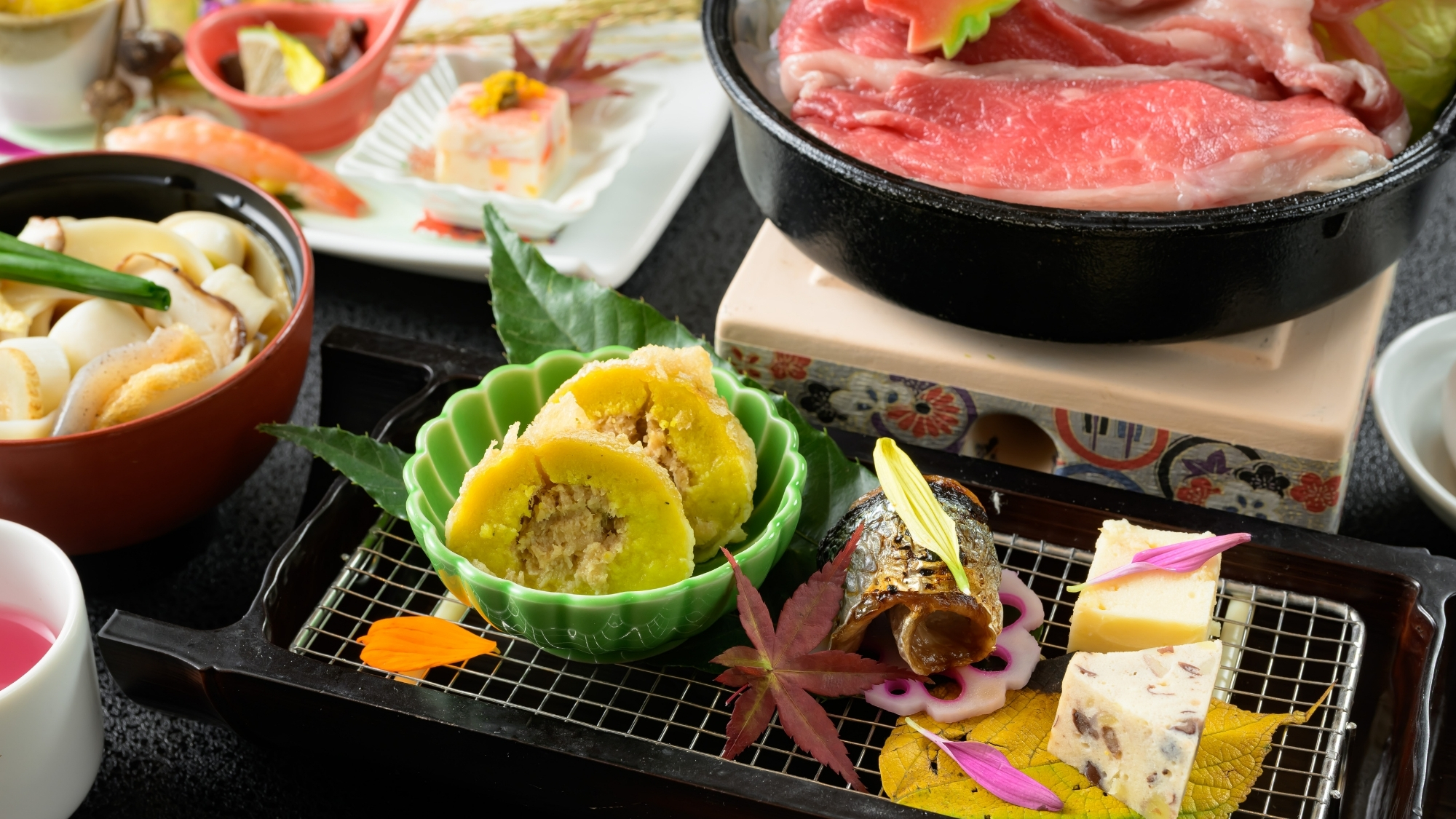 食材の味わい深まる、実りの秋。この季節ならではの献立を味わう、至福のひとときを。