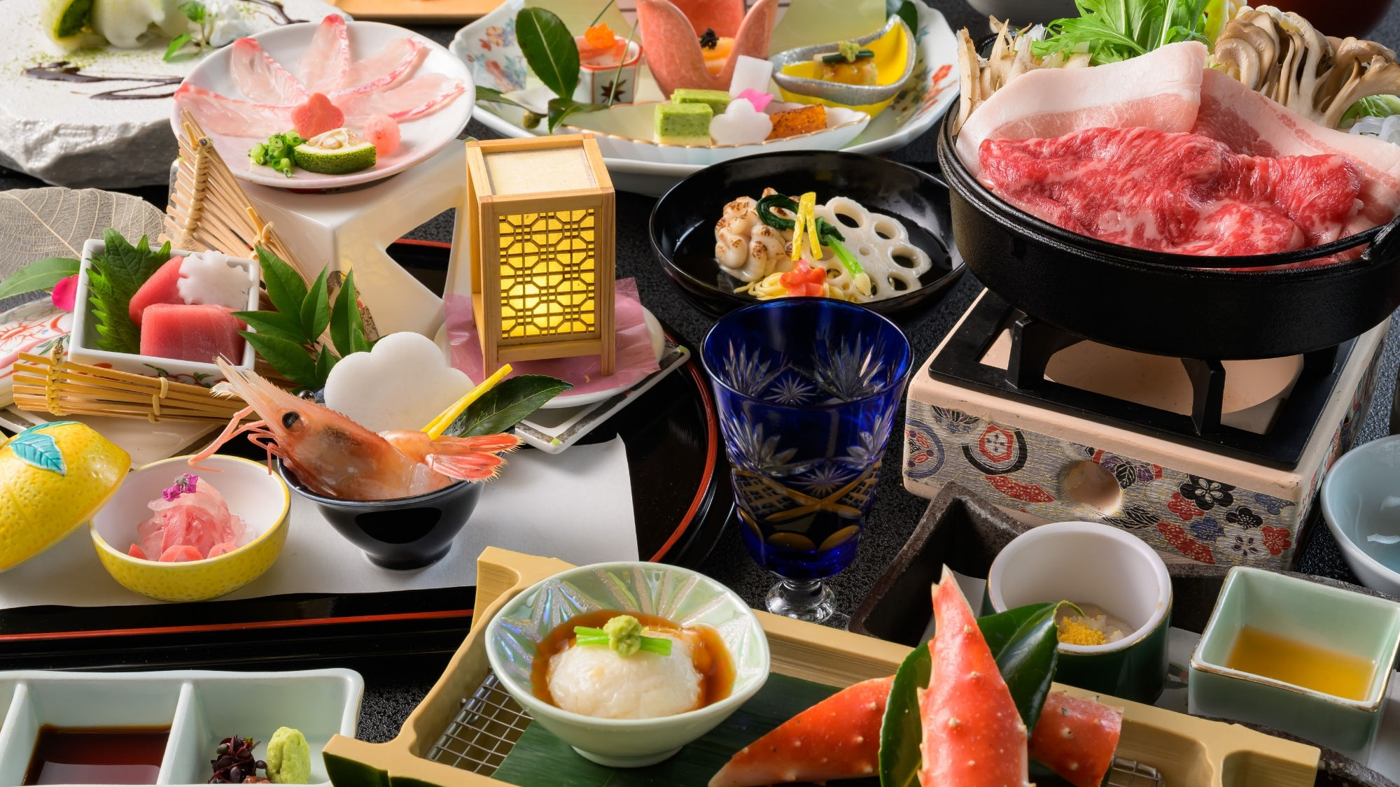 冬の万葉創作和会席より。旬の食材を活かす福一ならではの献立をどうぞ。