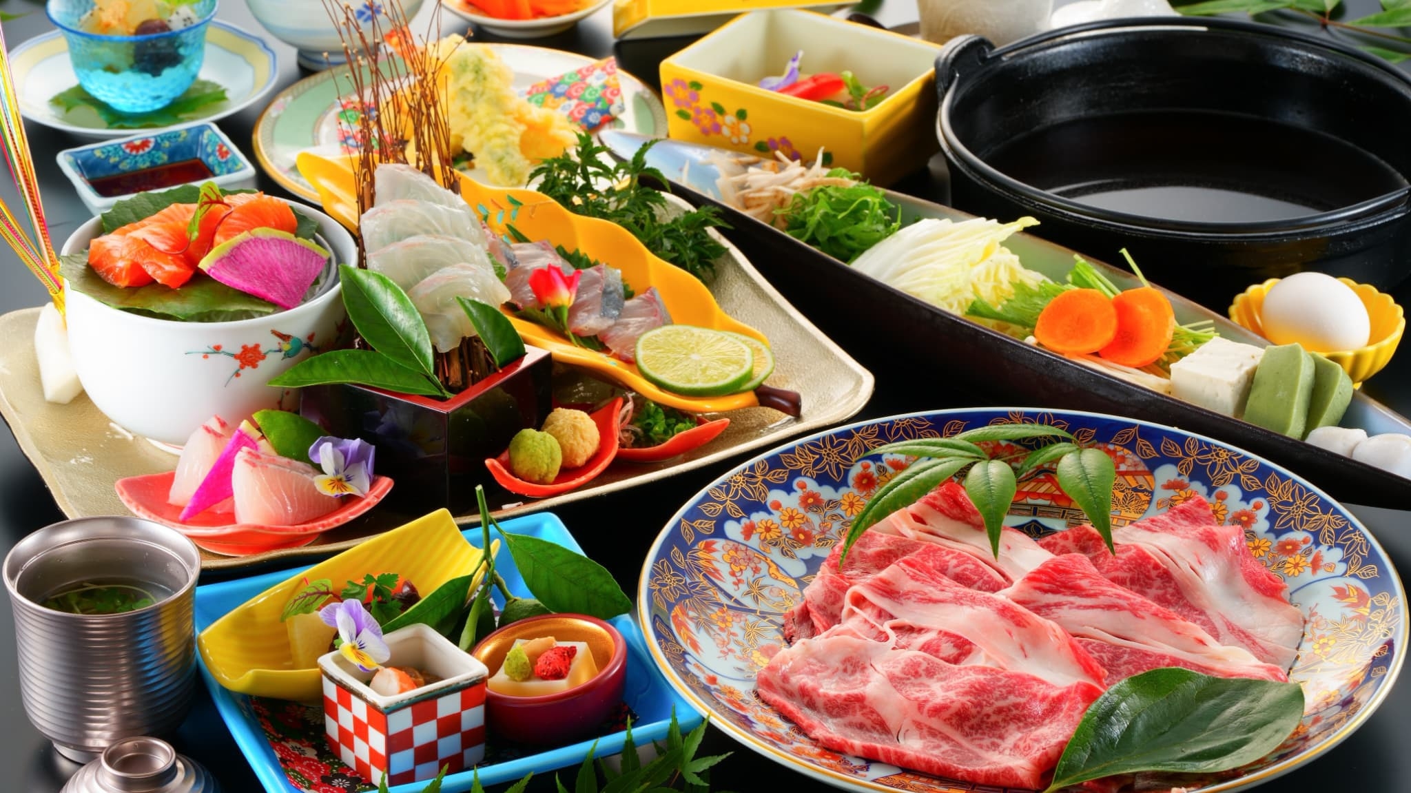 ★ボリューム満点★お肉もたっぷり！豊後牛すき焼き会席「hana」プラン