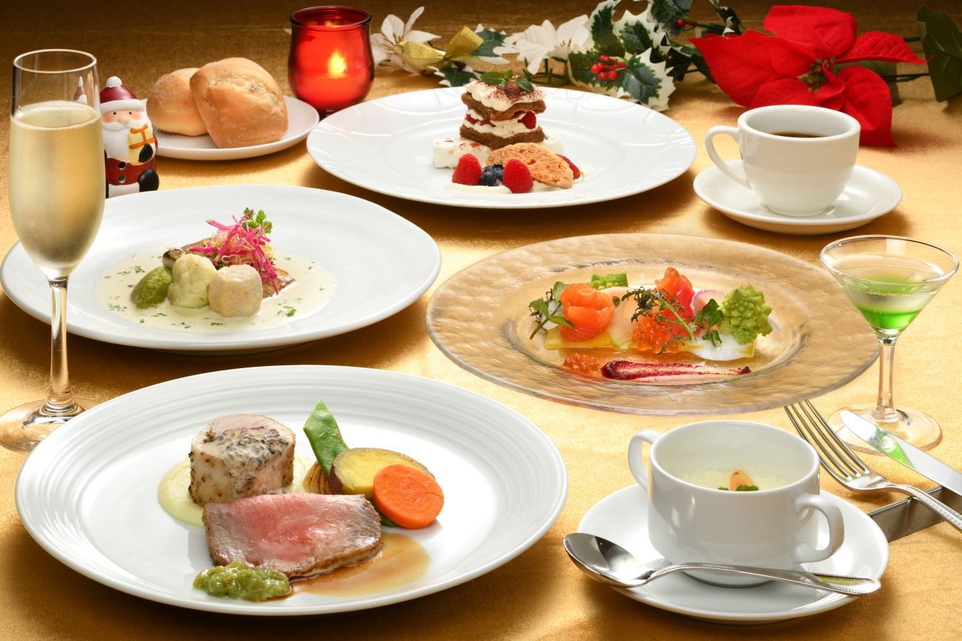 【Xmas限定】≪スタンダードプラン≫より夕食内容を無料アップグレード！スパークリングワインで乾杯♪