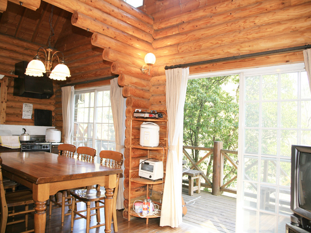 1棟貸　古湯ログハウスＡ【 最大8名/BBQコンロ貸出無料】