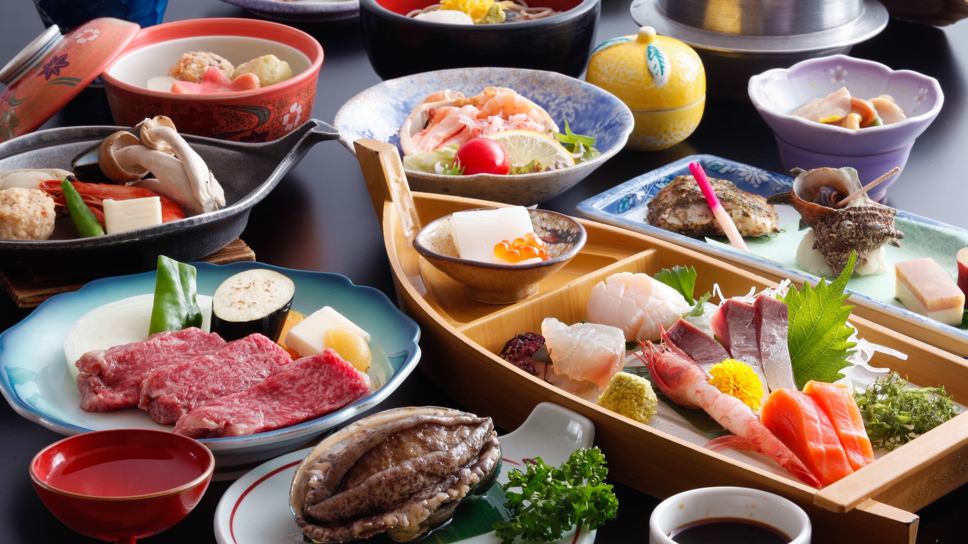 【ご夕食をグレードアップ】鮮度抜群アワビ＆肉汁たっぷりA4ランク和牛ステーキを堪能する贅沢「輝会席」