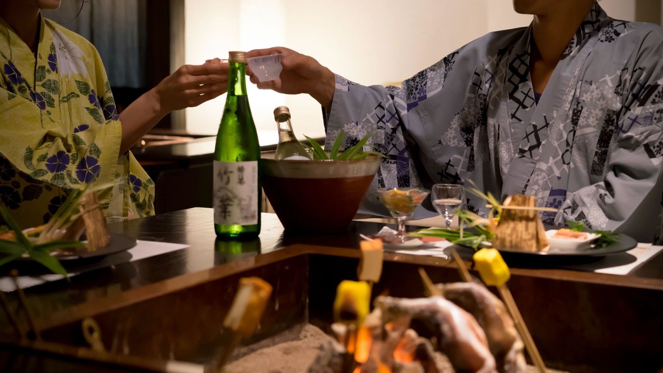 【テーブル個室食確約×囲炉裏会席】サウナ付源泉かけ流し半露天◆モダン和風の特別室＜いわて旅割対象＞