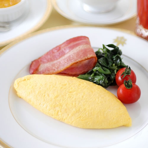 オムレツが好評のご朝食