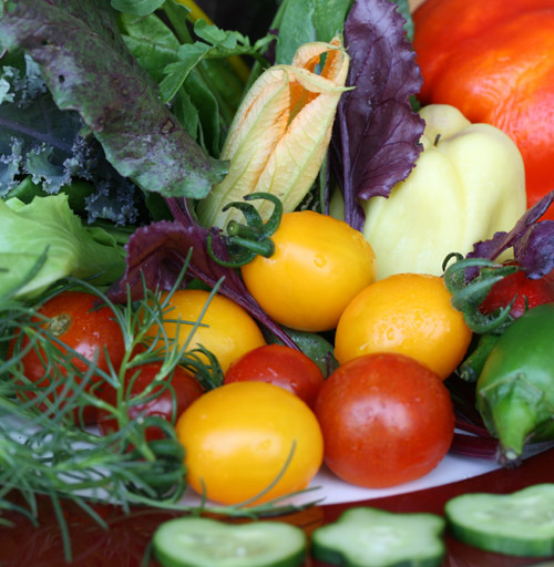 Fresh local vegetables