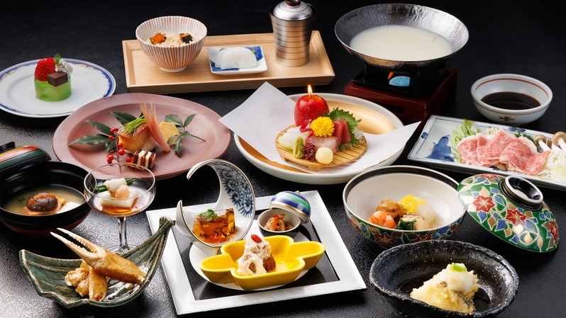 【期間限定】1泊2食付-季節の創作会席-【食事会場おまかせ｜広間食】