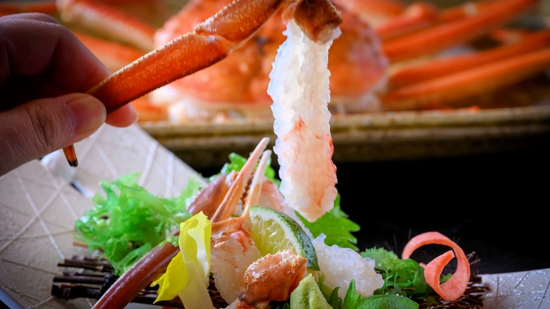 ＜冬の味覚＞水色のタグは本物の証！極上の逸品「加能ガニ」一杯付き会席／温泉×蟹 で至福のひと時を…