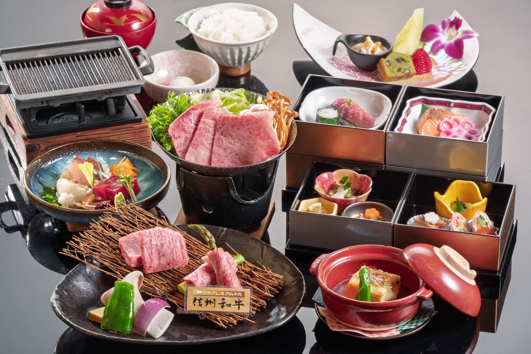 【信州プレミアム牛贅沢会席プラン】信州の恵みを贅沢に味わう至福のひととき