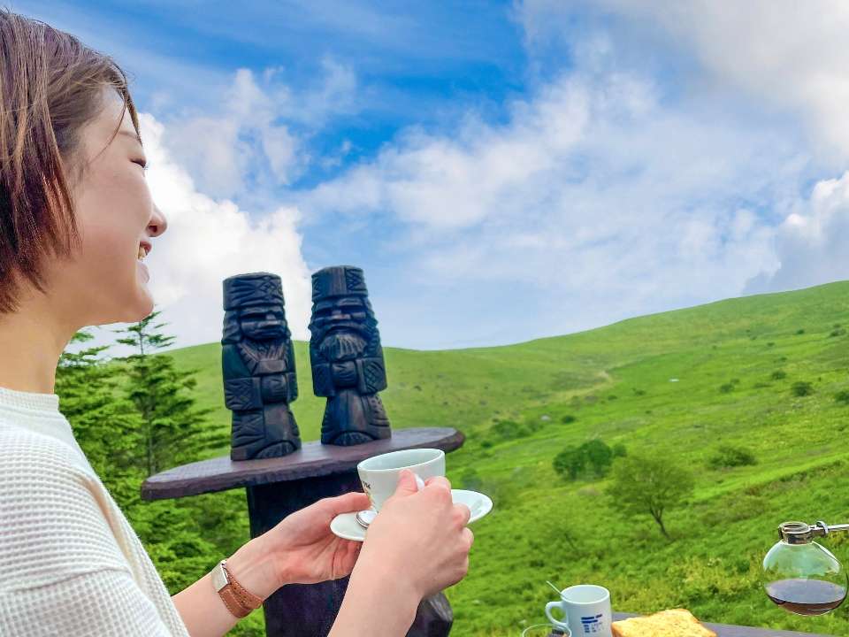 ＞霧ヶ峰で朝食を