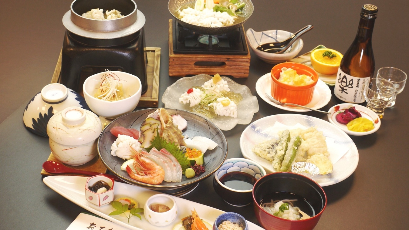 【6月〜8月限定■瀬戸内鱧会席】＜夏の風物詩＞鱧をしゃぶしゃぶや湯引きで味わう鱧三昧の滋味豊かな会席