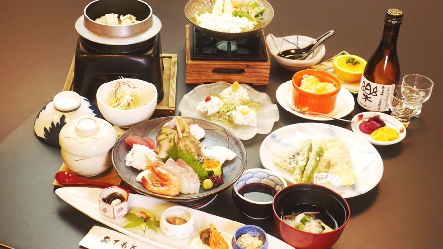 【6月〜8月限定■鱧特別会席】＜夏の風物詩＞鱧をしゃぶしゃぶや湯引きで味わう鱧三昧の滋味豊かな会席