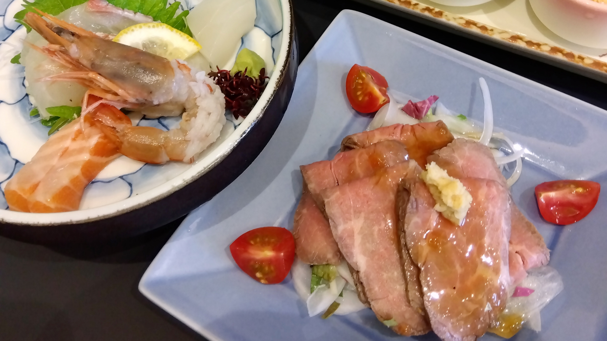 *姫路和牛溶岩焼と瀬戸内の味覚（一例）