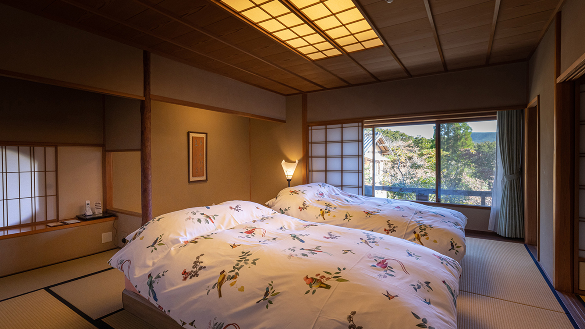 雲仙温泉 旅亭 半水盧(部屋(ベッドルーム))