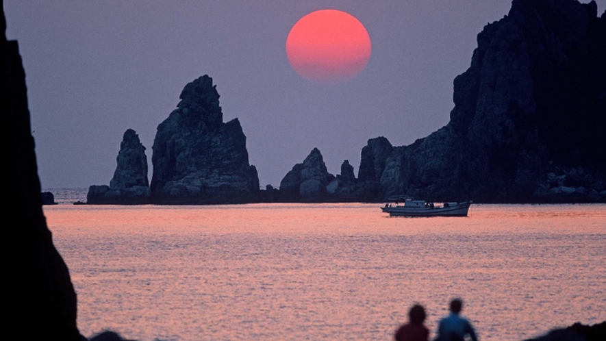 ＜周辺観光＞～後浜展望所から見える夕日～野間岬から見る夕日はまさに絶景！