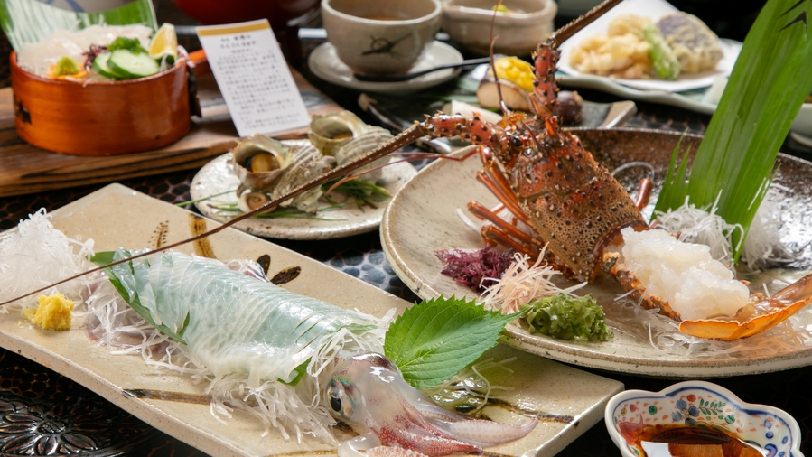 【ちょっと贅沢☆】伊勢海老の活き造り会席・御夕食プラン◆個室でお食事（日帰り）